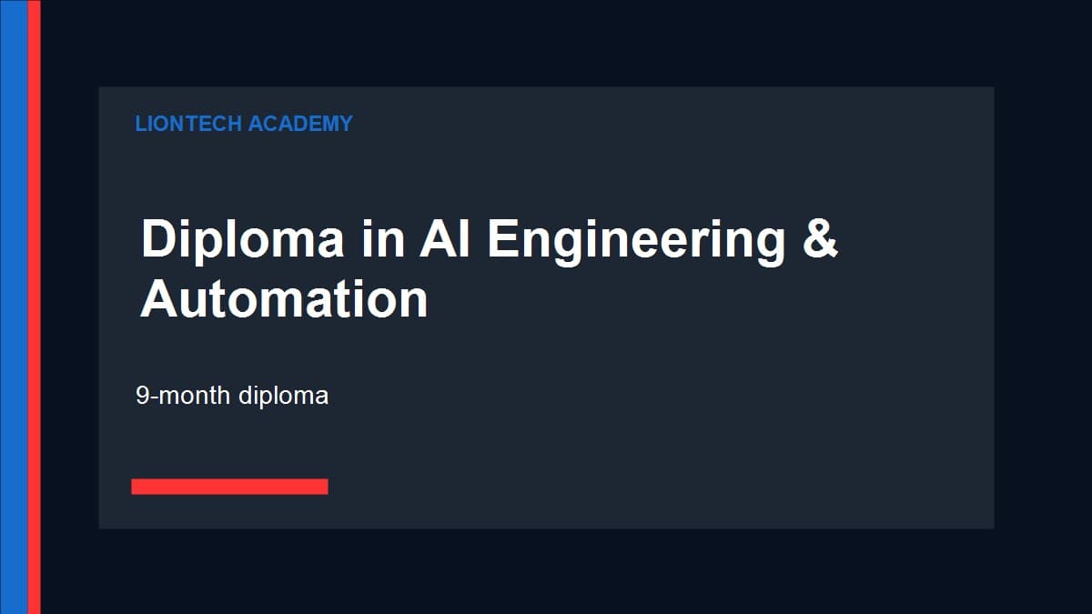Diploma in AI Engineering & Automation program