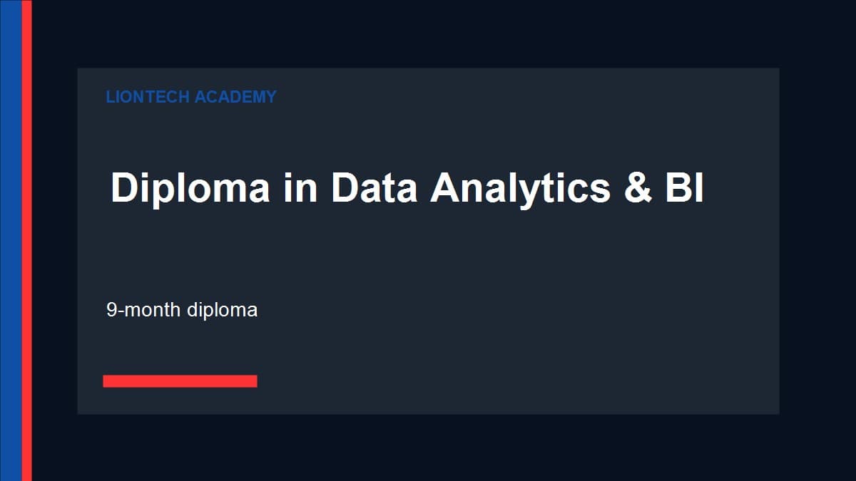 Diploma in Data Analytics & Business Intelligence program